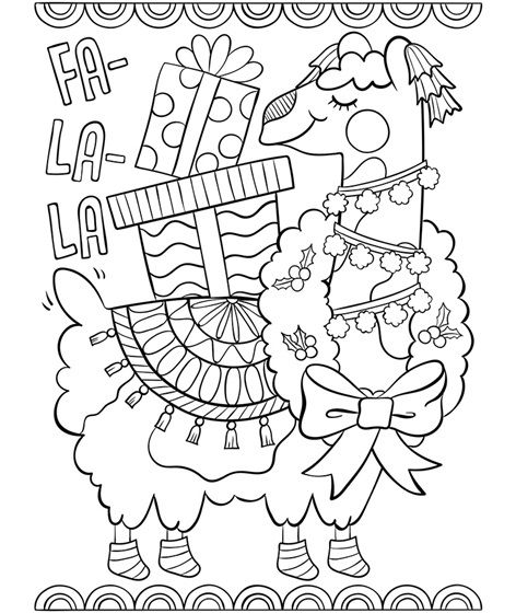 Featured image of post Christmas Llama Coloring Pages