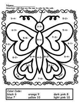 Featured image of post Color By Number Addition Worksheets Kindergarten