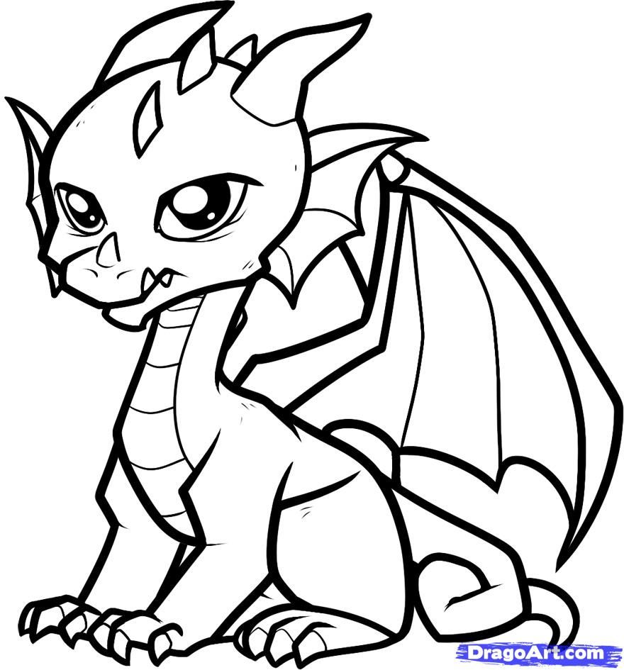 Featured image of post Easy Coloring Pictures Of Dragons