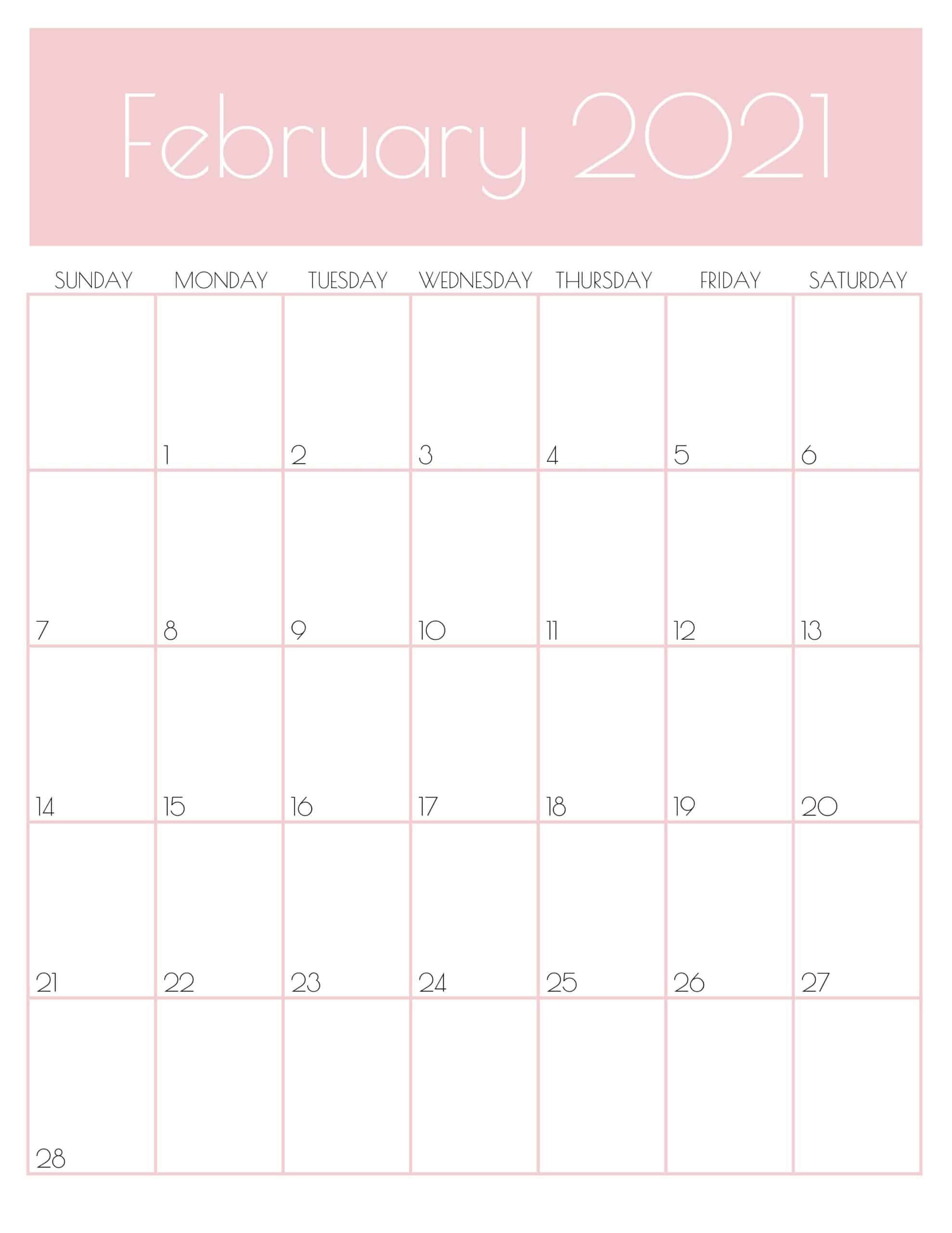 Featured image of post February 2021 Calendar Printable Aesthetic