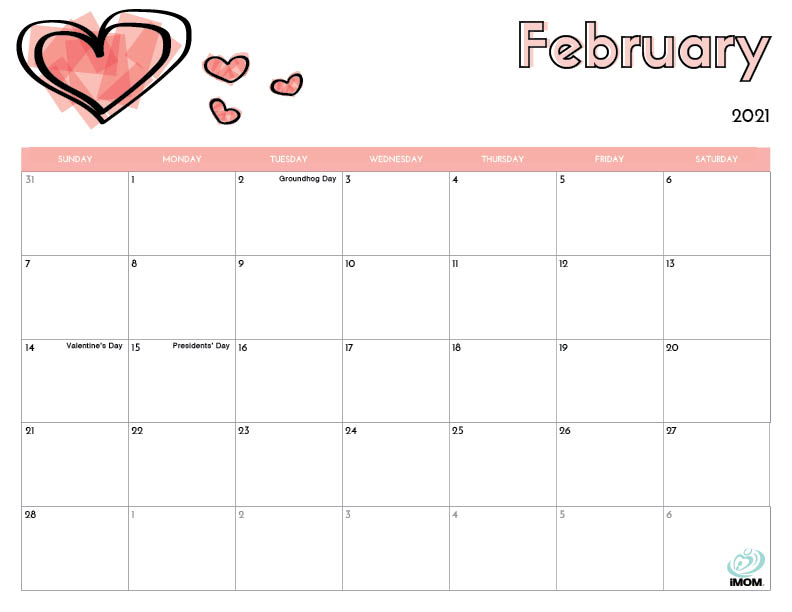 Featured image of post February 2021 Calendar Printable Kids