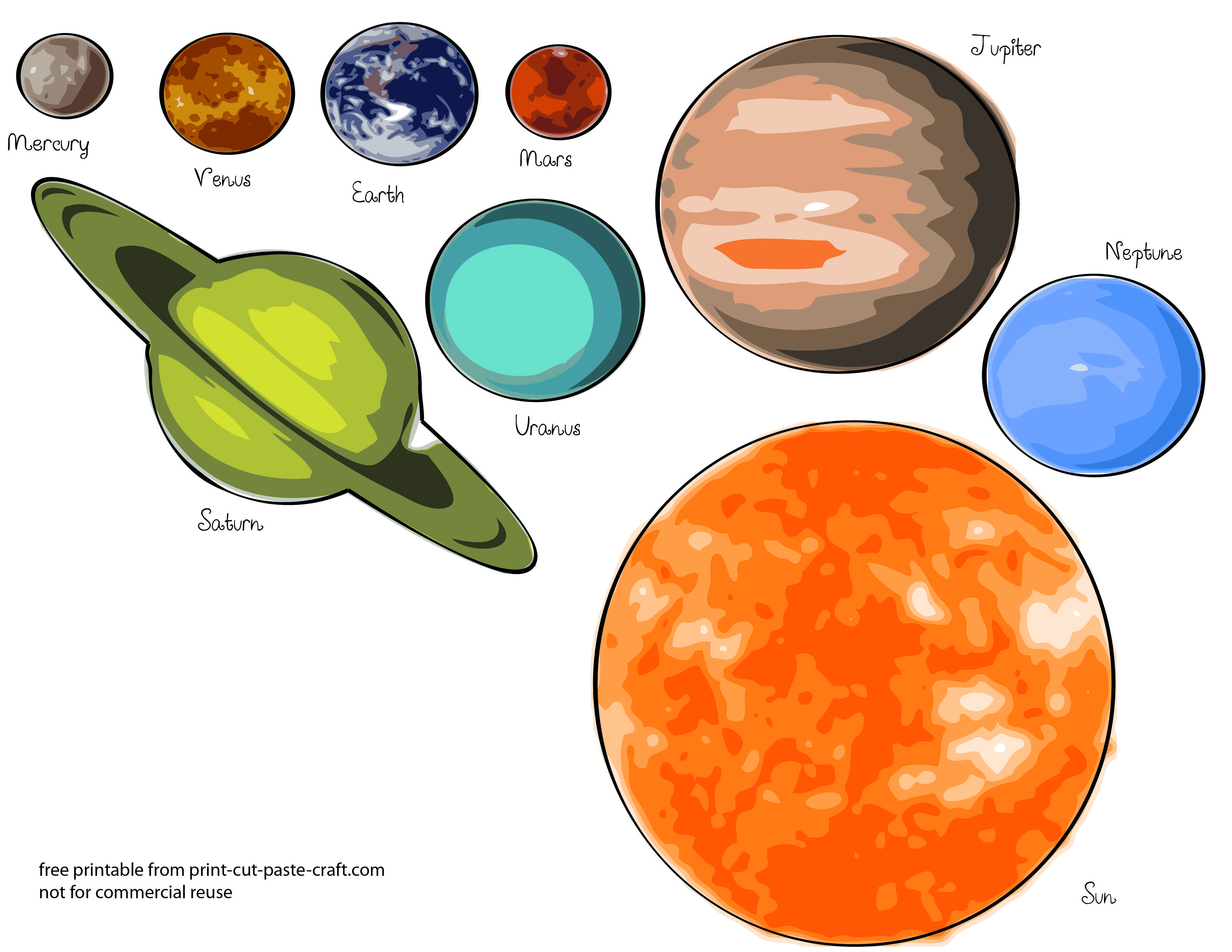 Featured image of post Printable Cutouts Printable Solar System Planets