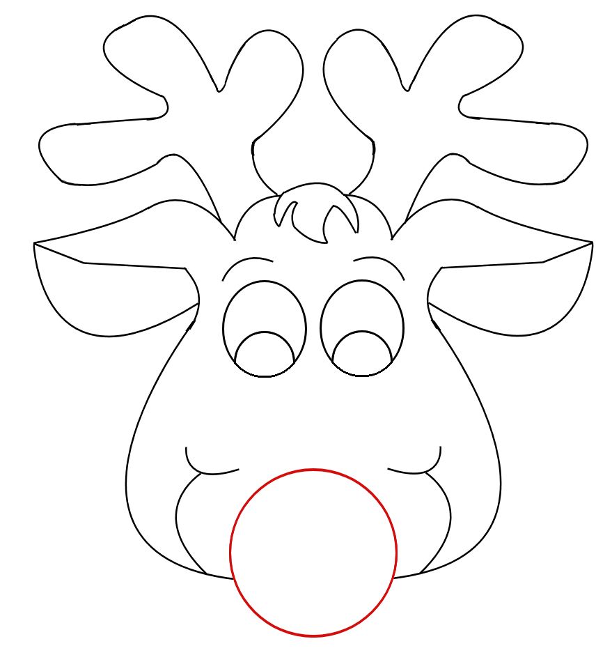 Featured image of post Reindeer Face Coloring Pages