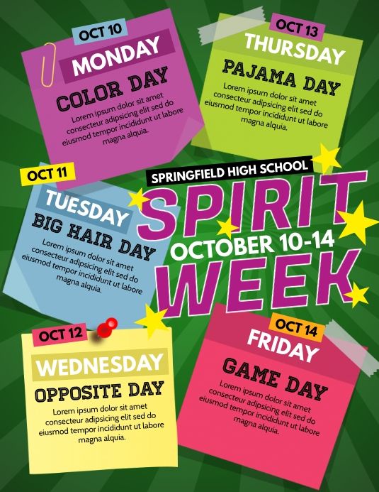 Featured image of post Spirit Week Flyer